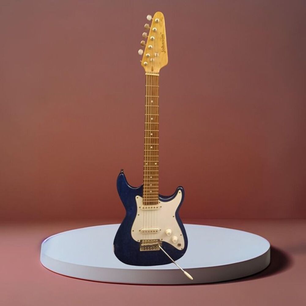 Johnson 3/4-Scale Electric Guitar (Strat Style Body) Transparent Blue